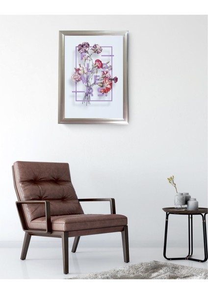 Tablo 33.5x43,5 Gümüş Tablo