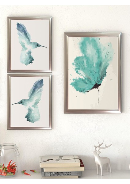 Üçlü Tablo Gümüş İki Adet 17,5x23,5 Ve 1 Adet 23,5x33,5