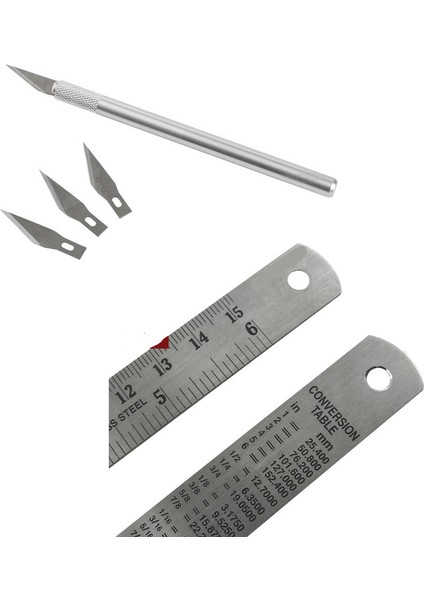 Kretuar + 15 cm Çelik Cetvel
