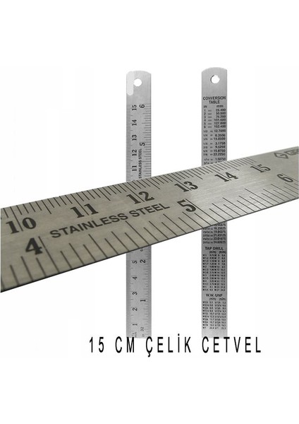 Kretuar + 15 cm Çelik Cetvel