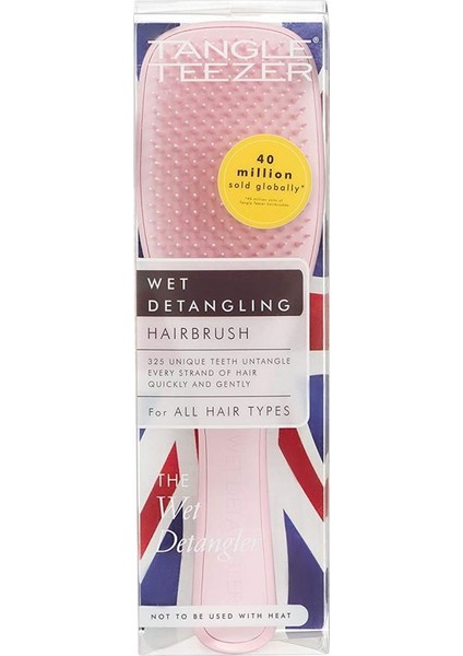 The Wet Detangler Tüm Saç Tipleri Için Pembe Saç Fırçası 5060173376239