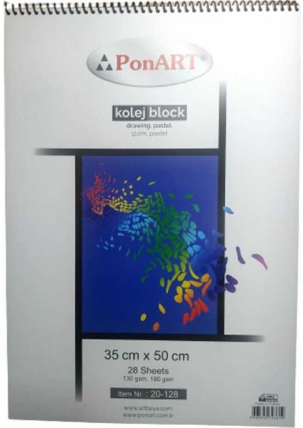 Ponart Kolej Blok Resim Defteri 28 Yaprak 35 x 50 cm