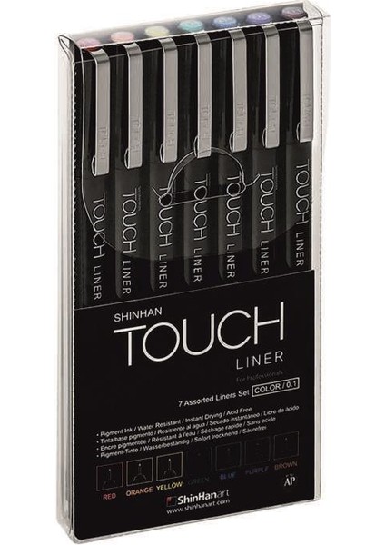 Shinhan Touch Liner 7 Renk Kalem 0.1 mm