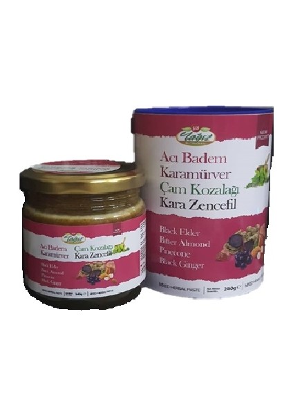 Acı Badem Karamürver Çam Kozalağı, Kara Zencefil Macun 240 gr