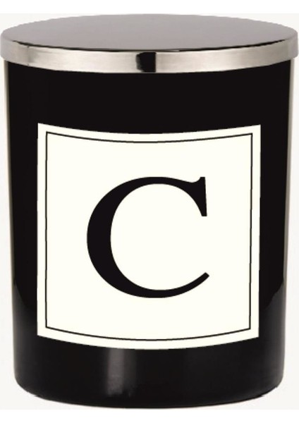 Siyah Bardak Mum Harf Serisi