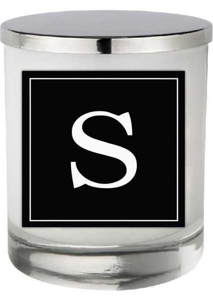 Beyaz Bardak Mum Harf Serisi