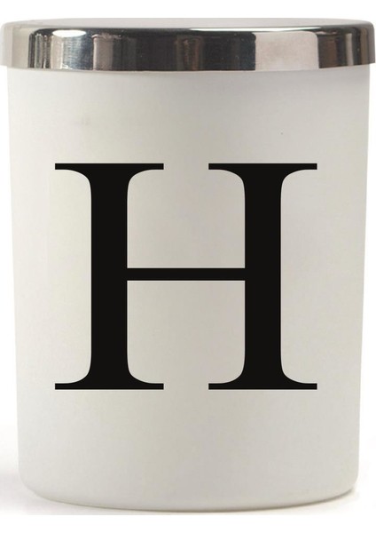 Beyaz Bardak Mum Harf Serisi