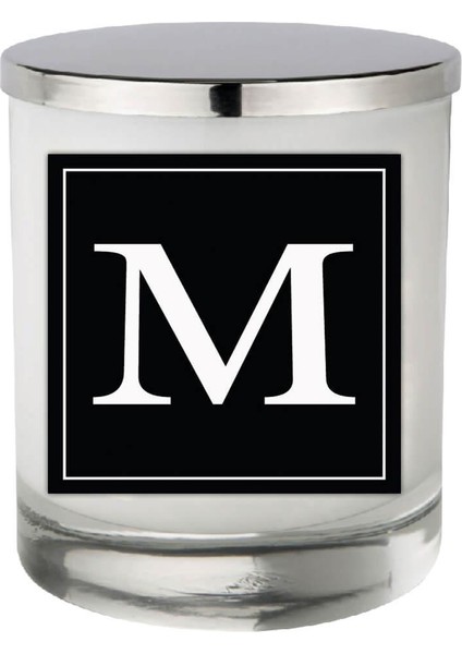 Beyaz Bardak Mum Harf Serisi