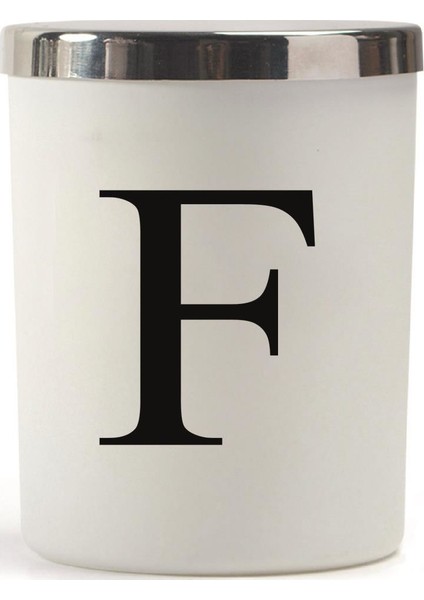 Beyaz Bardak Mum Harf Serisi