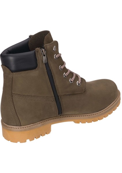 Costo Shoes Haki Nubuk Timberland Stil Kışlık Büyük Numara Erkek Bot Sıcak Astar Rahat Geniş Kalıp 48