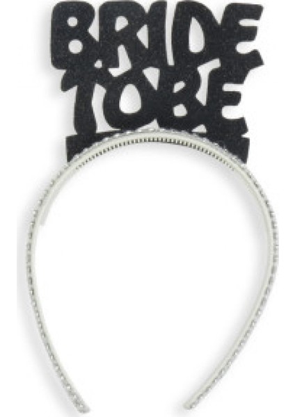 Taç Evadan Simli Taşlı Brıde To Be Siyah P1