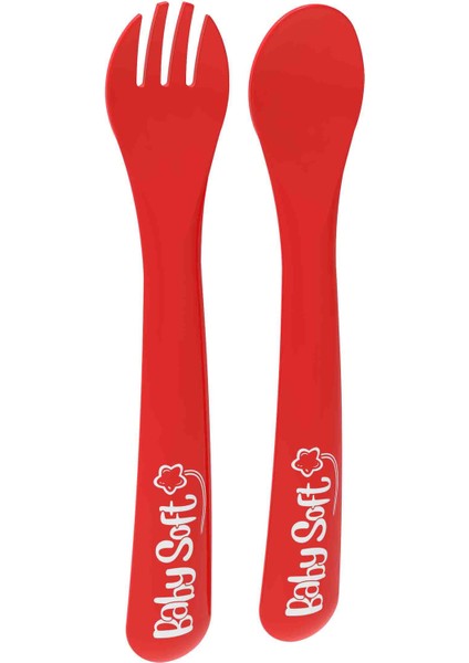 Plastik Çatal Kaşık Seti Kırmızı