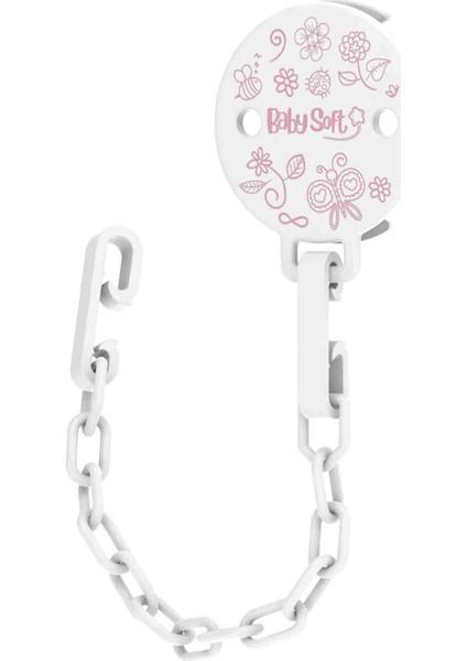 Pembe Doğa Desenli Emzik Askısı