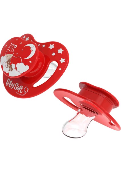 Damak Uçlu Kırmızı Uyku Emziği 0 - 6 Ay