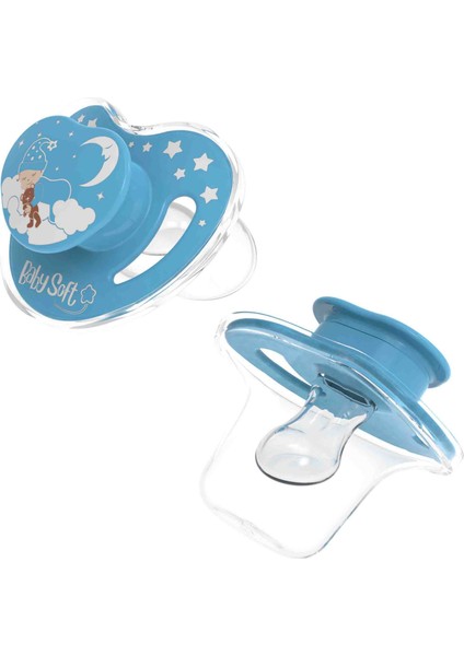 Kapaklı Damak Uçlu Mavi Uyku Emziği 6 - 18 Ay