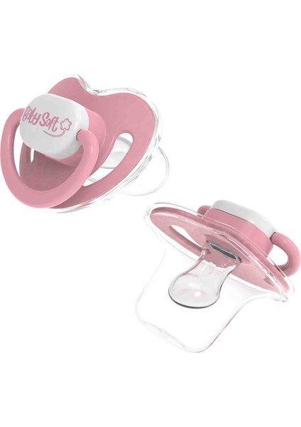 Kapaklı Damak Uçlu Pembe Emzik 18+ Ay