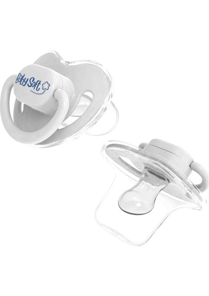 Kapaklı Damak Uçlu Beyaz Emzik 18+ Ay