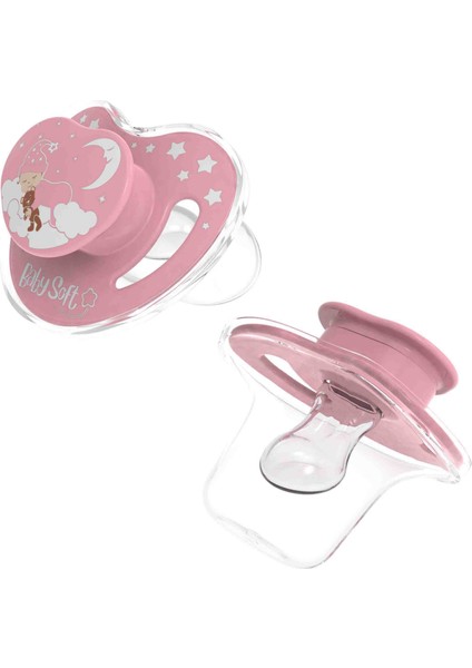 Kapaklı Damak Uçlu Pembe Uyku Emziği 6 - 18 Ay