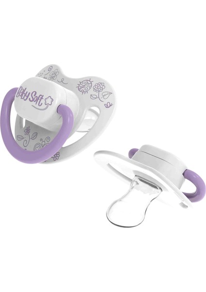 Damak Uçlu Lila Doğa Desenli Emzik 0 - 6 Ay