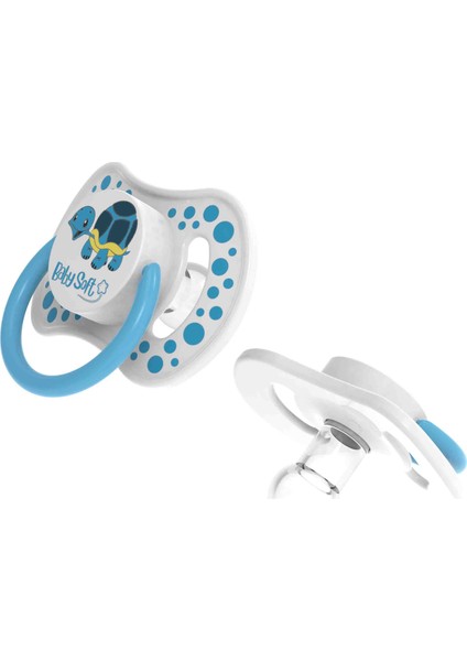 Yuvarlak Uçlu Kaplumbağa Desenli Emzik 0 - 6 Ay