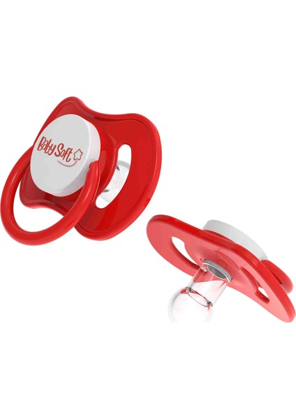 Yuvarlak Uçlu Kırmızı Emzik 6 - 18 Ay