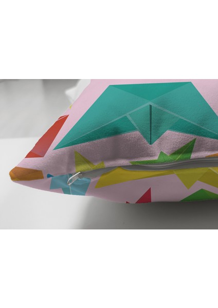 Çift Taraflı Origami Gemiler Dijital Baskılı Modern Süet Yastık Kılıfı modelleri
