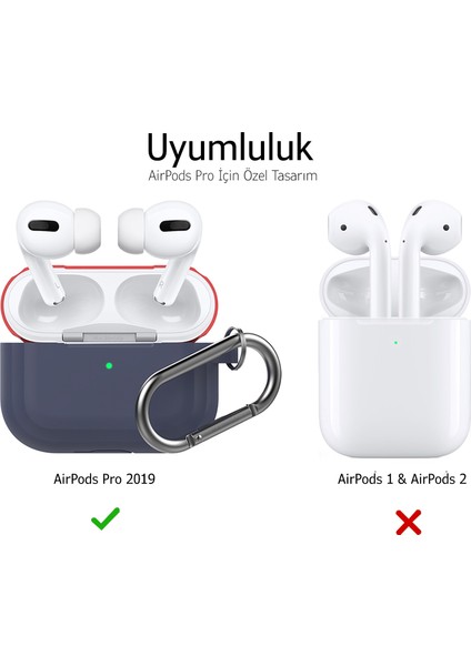 AirPods Pro Kılıf Koruyucu Case Silikon Mat Yedek Kapak Hediyeli PT-P4