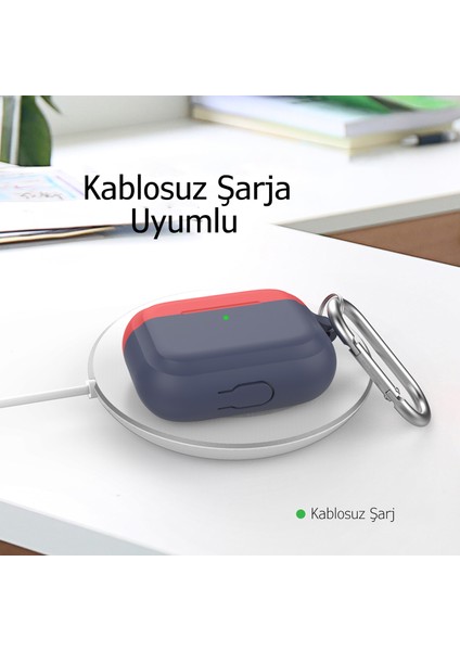 AirPods Pro Kılıf Koruyucu Case Silikon Mat Yedek Kapak Hediyeli PT-P4