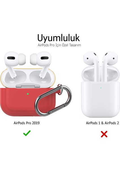 AirPods Pro Kılıf Koruyucu Case Silikon Mat Yedek Kapak Hediyeli PT-P4