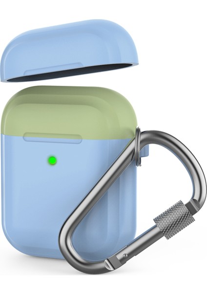 AirPods Kılıf Koruyucu Case Silikon Paslanmaz Kemer Klips Yedek Kapak Hediyeli PT86Z
