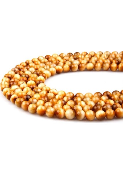 Sarı Kaplan Gözü Doğal Taş Dizi 8 mm Küre Kesim