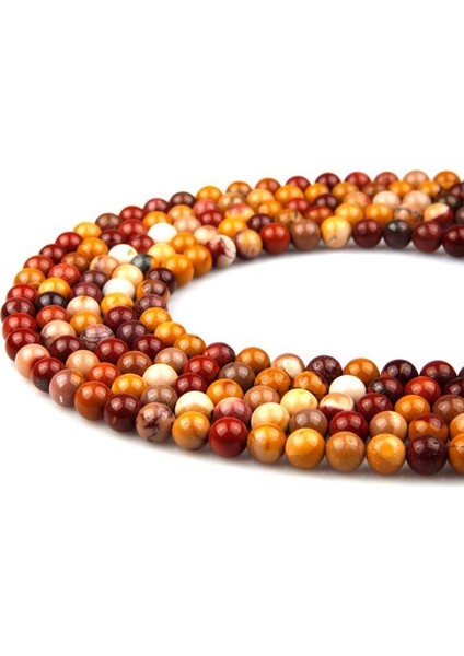 Mookaite Jasper Doğal Taş Dizi 8 mm Küre Kesim