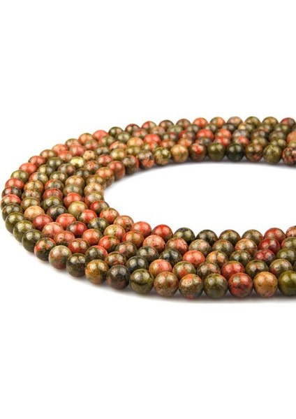 Unakit Doğal Taş Dizi 8 mm Küre Kesim