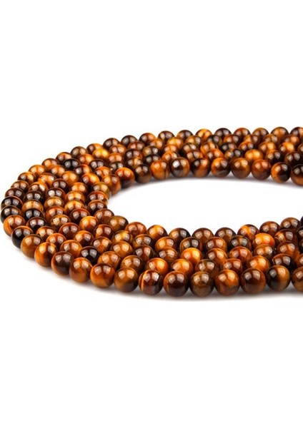 Kaplan Gözü ( Ab Kalite ) Doğal Taş Dizi 8 mm Küre Kesim