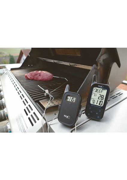 Dostmann "Küchen-Chef 2" Çift Problu, Alarmlı, Kablosuz Barbekü, Mangal, Kızartma, Et, Fırın Termometresi TM832.1049
