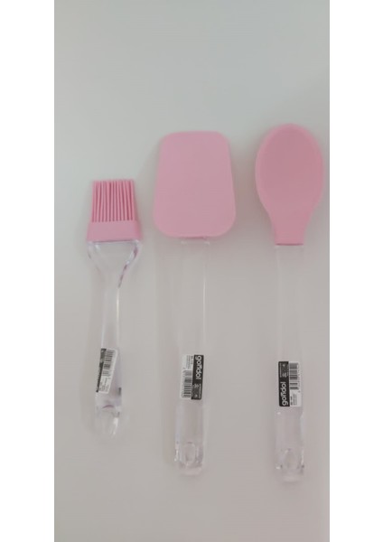 Silikon Spatula, Servis Kaşığı, Yumurta Fırça Seti