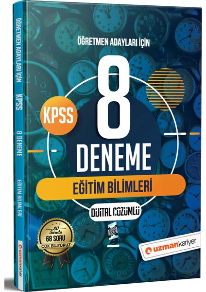 Uzman Kariyer Yayınları 2021 KPSS Eğitim Bilimleri 8 Deneme Dijital Çözümlü