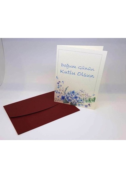 Mutlu Yıllar Kartpostal Tebrik Kartı ve Zarf 12 x 17 cm