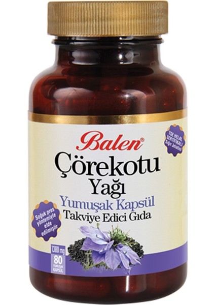 Çörek Otu Yağı 1380 Mg 80 Kapsül