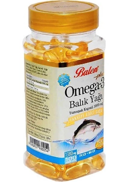 Omega 3 Plus Balık Yağı 1000 Mg 100 Yumuşak Kapsül