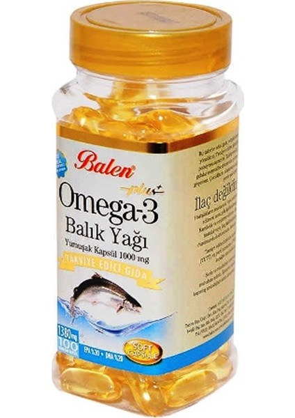 Omega 3 Plus Balık Yağı 1000 Mg 100 Yumuşak Kapsül