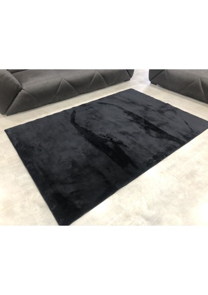 Dinarsu Peluş Halı Loft Siyah 080X150