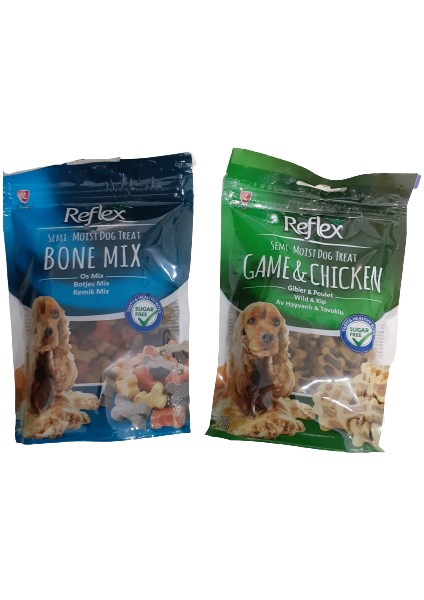 Yarı Yumuşak Mini Mix Kemik Köpek Ödülü 150 gr 2 Adet
