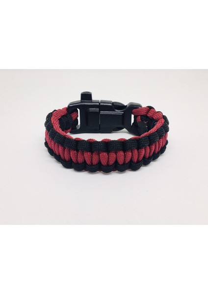 Iki Renkli Paracord Survival Bileklik (Bıçak, Pusula, Ateş Başlatıcı Magnezyum ve Ikaz Düdüğü)