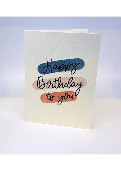 Happy Birthday Tasarım Tebrik Kartı 12 x 17 cm
