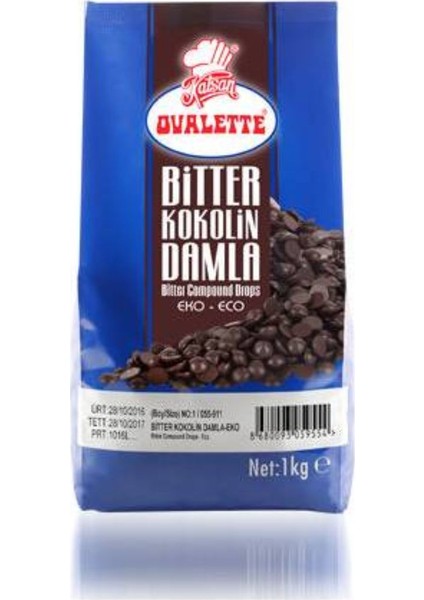 Bitter Kokolin Damla Çikolata Eko 1 kg