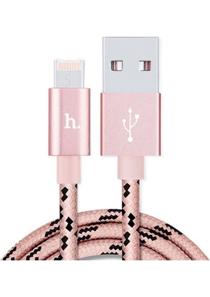 X3 Lightning Data ve Hızlı Şarj Kablosu Rose Gold