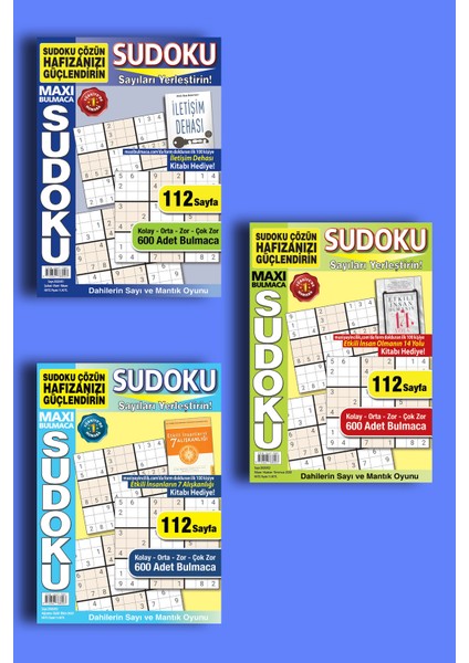 MAXİ Bulmaca Sudoku Set-5 Kitap-1.800 Adet Sudoku