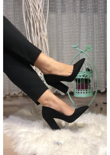 Hayy Shoes Stiletto Kalın Topuklu Ayakkabı