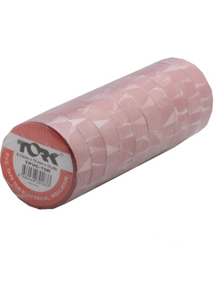 19MM 10MT Kırmızı Elektrik Bantı (10LU Pk)